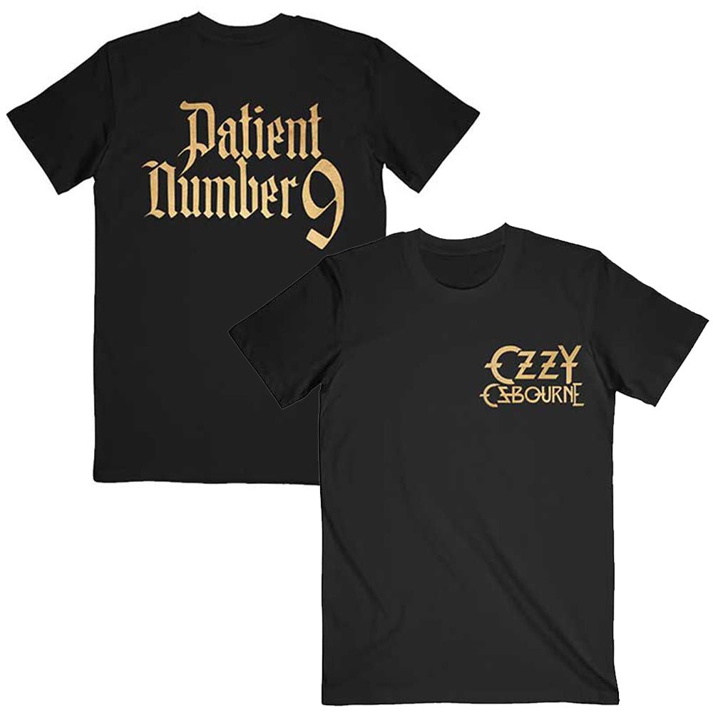 OZZY OSBOURNE オジーオズボーン (追悼 ) - Patient No. 9 Gold Logo / バックプリントあり / Tシャツ / メンズ - PGS